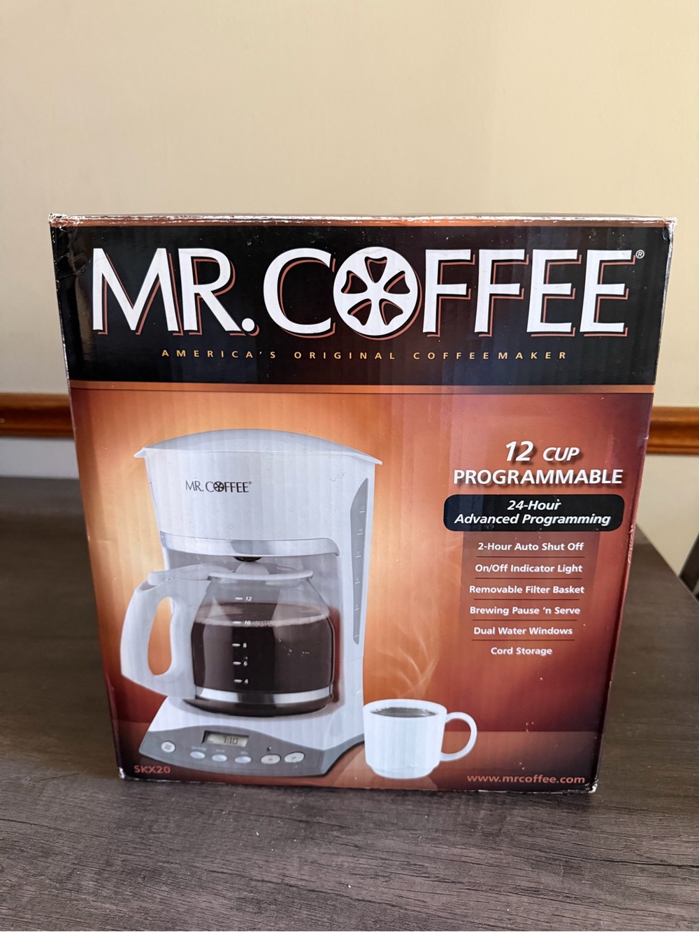 Mr. Coffee 12-Cup Programmable Coffee Maker in White